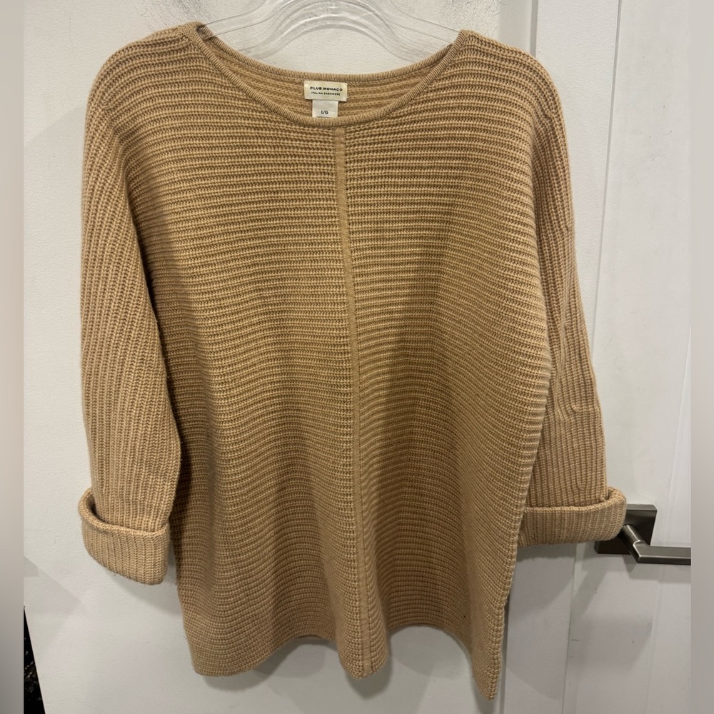 Club Monaco Camel Crew Neck Sweater